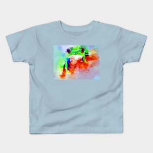 Watercolor Red Eyed Tree Frog Kids T-Shirt